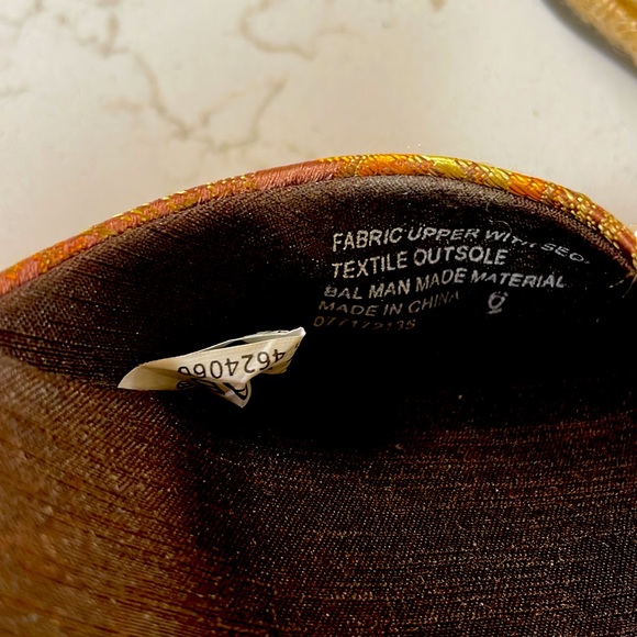 Xhilaration Gold Beaded Espadrilles - Picture 4 of 5